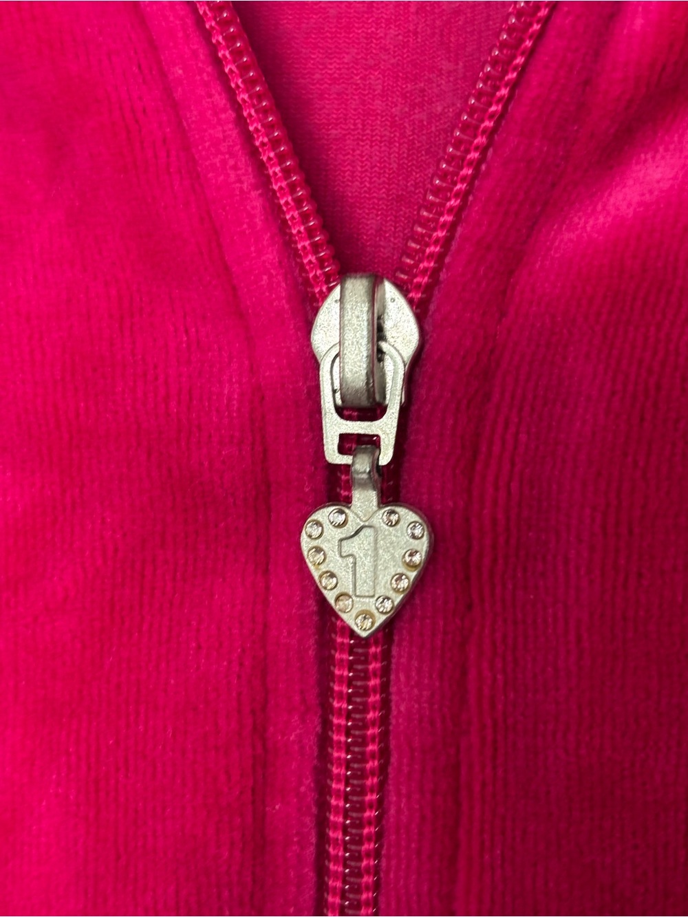 Vintage Y2K One Love Hot Pink Velour Rhinestone Hoodie Flare Pants Set Small XS - Picture 8 of 16